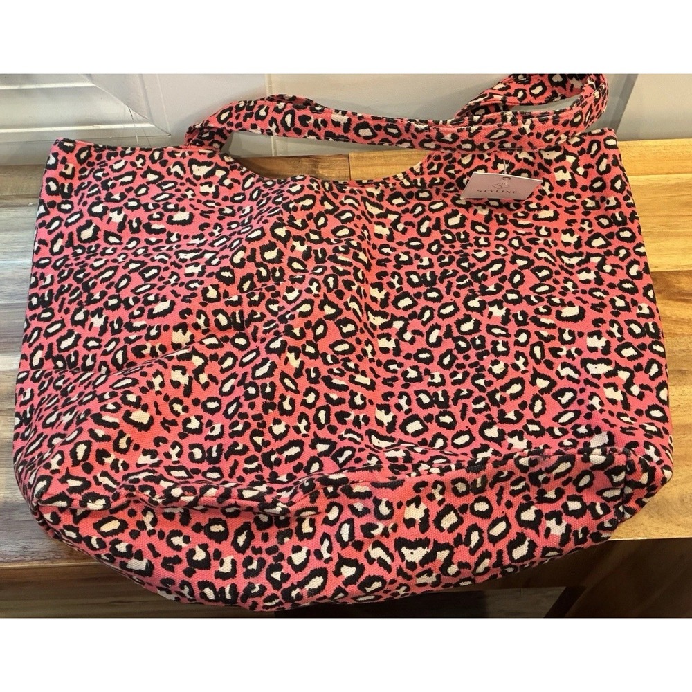Styline Pink Leopard Print Oversized Weekender Tote Bag NWT Y2K Travel Gym